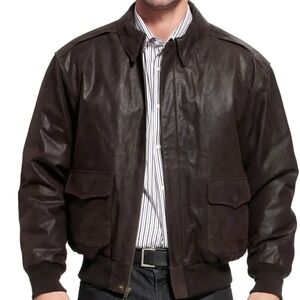 Landing Leathers Air Force A-2 Leather Full-zip Flight Bomber Jacket Men's M NWT